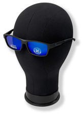 Hurley Beach Days Polarized Sunglasses NWT Matte Blk /Blue Mirror 45730-SUN1