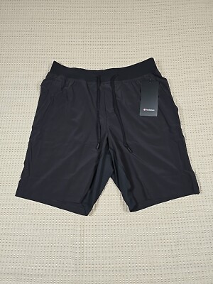Size Large Lululemon T.H.E. Short 9'' Linerless BLACK LM7AA0S BLK Men's New NWT