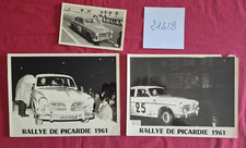N°21418 /  VOLVO  Amazon en course rallye Picardie 1961 / 3 photos argentiques