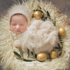 Set Fotografia Newborn – Warp, Pantalone e Cappellino per Neonato fino a 1 Mese