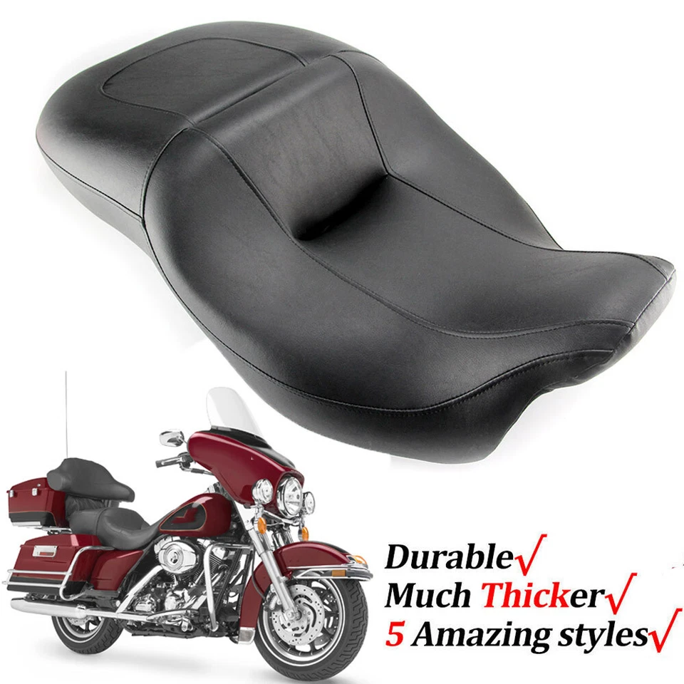 Driver Passenger TwoUp Seat Low-Pro For Harley Electra Glide Ultra Classic 08-Up - Image 2 of 4