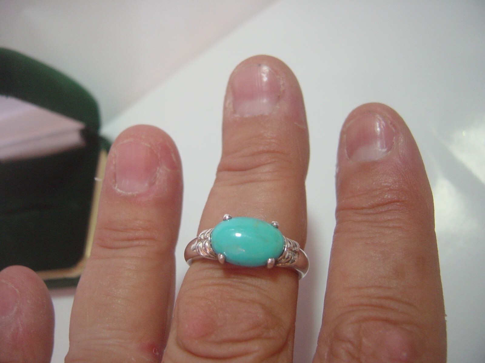 fabulous Solid Silver Ring-genuine sleeping beaut… - image 3