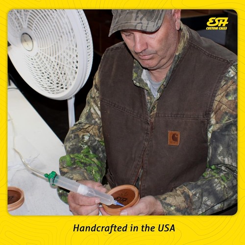 ESH Crankin’ Crystal 2-Sided Glass and Slate Turkey Pot Call for Hunting - Picture 6 of 6