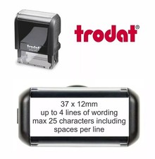 Personalised Name, Address Rubber Stamp, custom home, business, garage black ink