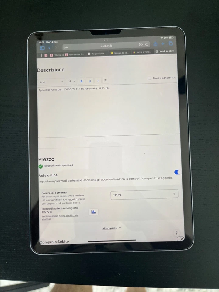 Apple iPad Air (5th generation) · 256GB · Cellular, foto 1 di 5