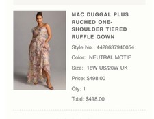 mother of the bride gown size 16w