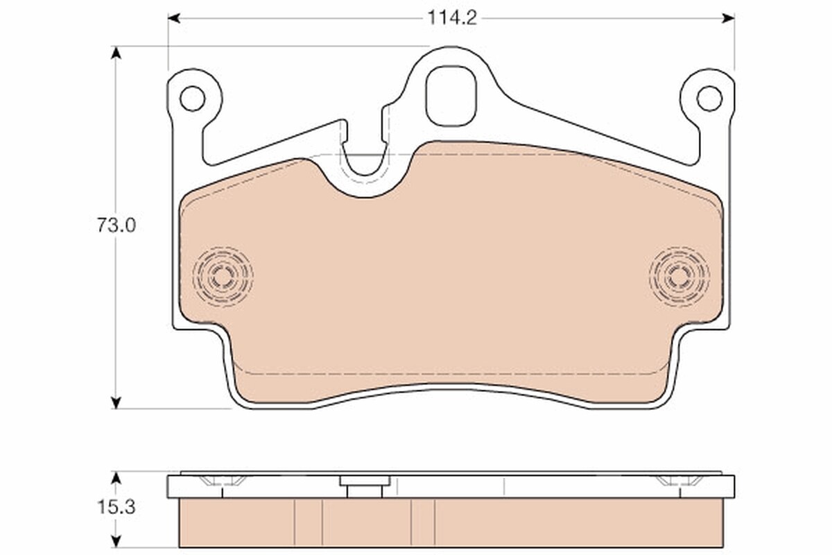 GDB1961 TRW Brake Pad Set, disc brake for PORSCHE