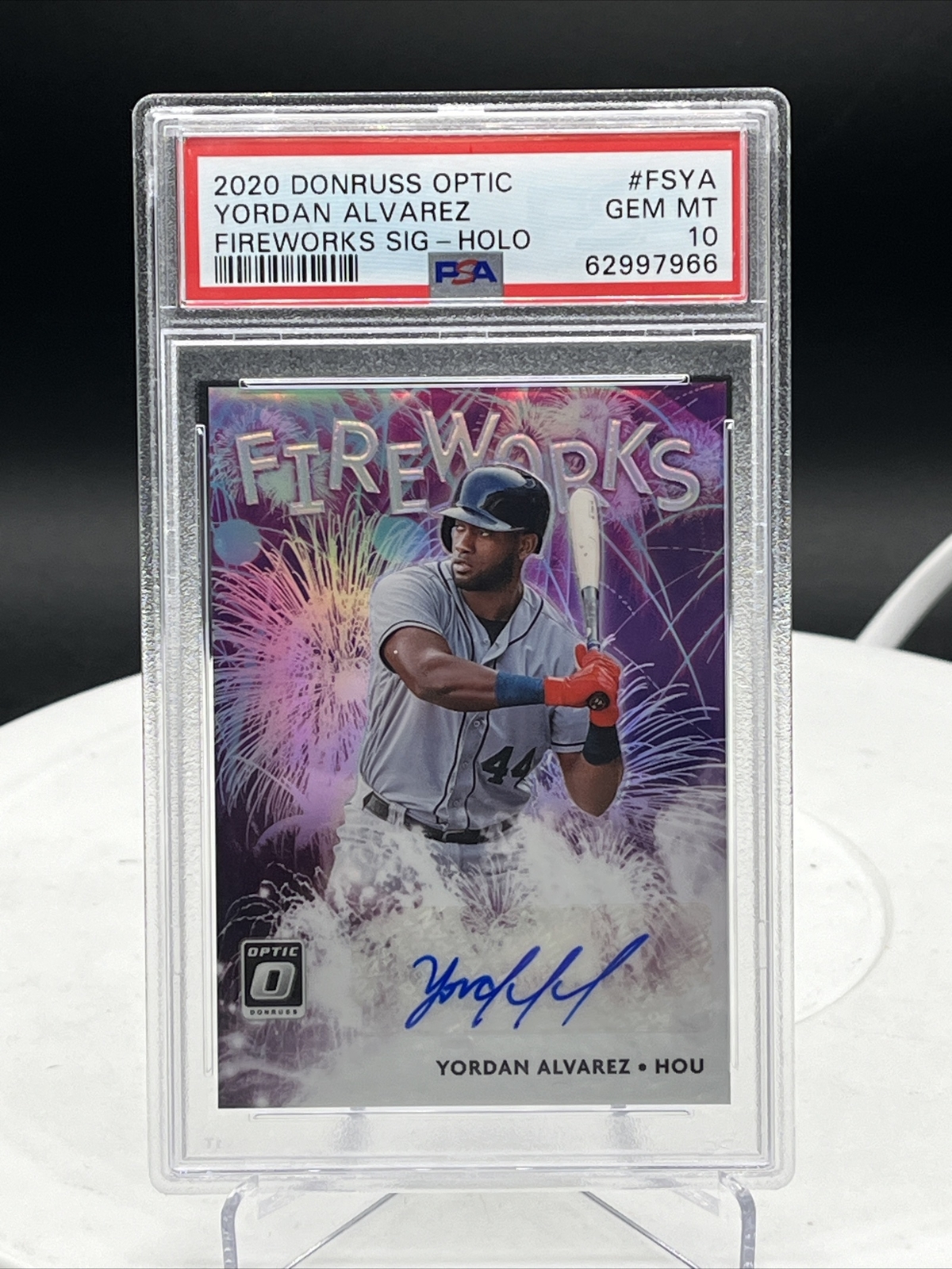 2020 Donruss Optic Yordan Alvarez Firerworks Signatures Auto PSA 10! 🔥🔥