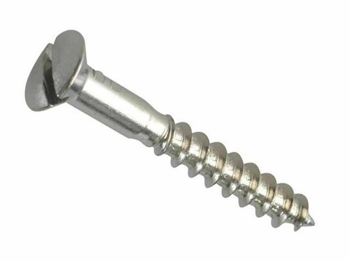 10 (No 6-1") Tornillos de madera cromada ranurados Cabeza elevada para barras de alfombra manijas de puertas - Imagen 3 de 7