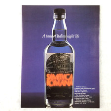 Sambuca Romana 80s Vintage PRINT AD Italian Life Liqueur Man Cave Bar Art Decor