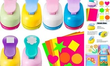 CHENGU 16 Pcs Craft Holes Punch Paper Punchers Scrapbook 1 Inch Multiple styles