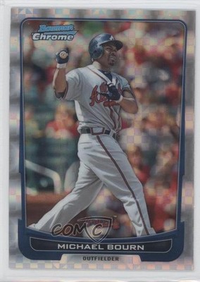 2012 Bowman Chrome Retail X-Fractor Michael Bourn #106 e5r