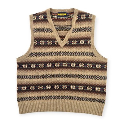 Ralph Lauren Rugby Fair Isle Knitted Vest Jumper Men