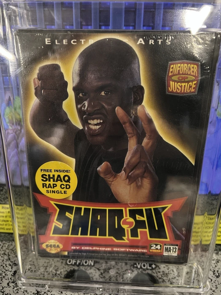 1994 Sega Genesis Shaq Fu Graded WATA 9.6 A+ Sealed w/ Shaq Rap CD BRAND NEW - Image 4 of 4
