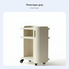 2-Tier Rolling Side Table Multi-Functional 2-Tier Rolling Table for Bedroom