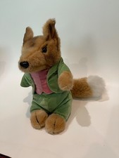 EDEN Beatrix Potter Plush Toy Mr Tod Fox Vintage Stuffed Toy Green Pink Outfit