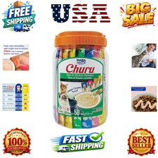 Churu Cat Treats, Lickable, Squeezable Creamy Pur e Cat Treat with Green Tea ...