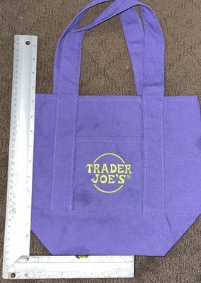 Trader Joe's Purple MINI Canvas Tote Bag! 