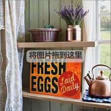 -TIN SIGN Fresh Eggs LD Metal Decor Art Chicken Coop Kitchen Cottage Farm