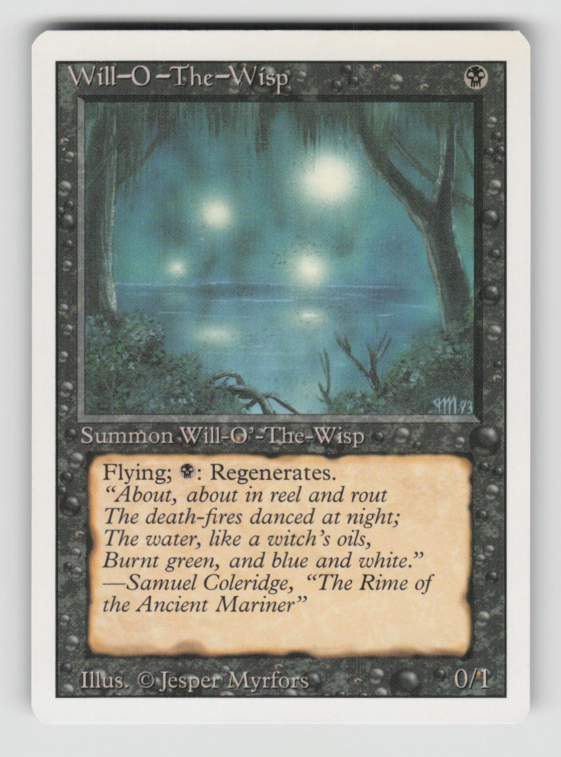 Will-o'-the-Wisp Rare Revised Edition Magic: The Gathering Near Mint