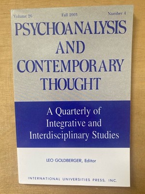 Psychoanalysis and Contemporary Thought. A Quarterly of Integrative and  1245375