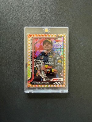 Max Verstappen Topps Chrome Orange Checkered /50 Grand Prix Winner F1