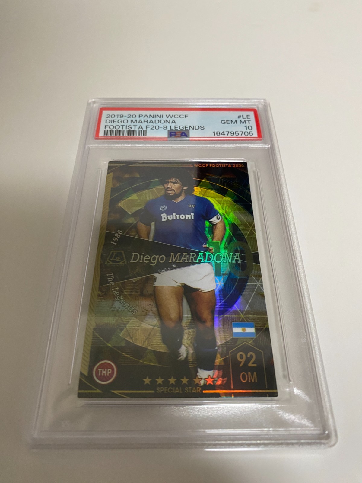 PSA10 DIEGO MARADONA 2019 PANINI WCCF FOOTISTA F20-8 THE LEGENDS LE view 4