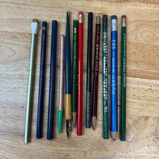 Vintage Mixed Lot Drawing Pencils Fountain Pe...