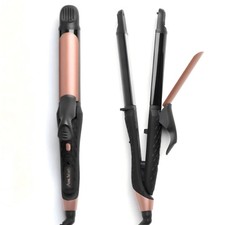 Hair Curling Iron 2-in-1 Dual Voltage Curling Iron, 100V 250V Dual Voltage H...