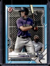 2021 Bowman Michael Toglia Prospects Sky Blue #/499 Rockies