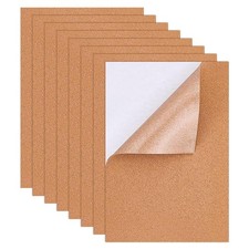 8 Pack 8.3" x 11.8" -Adhesive A4 Size Cork Sheets 2mm Thick Rectangle Insula...