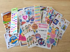 Vintage Sticker Lot SANDYLION Lisa Frank HAMBLY Toots Lucy Rigg Care BEARS 