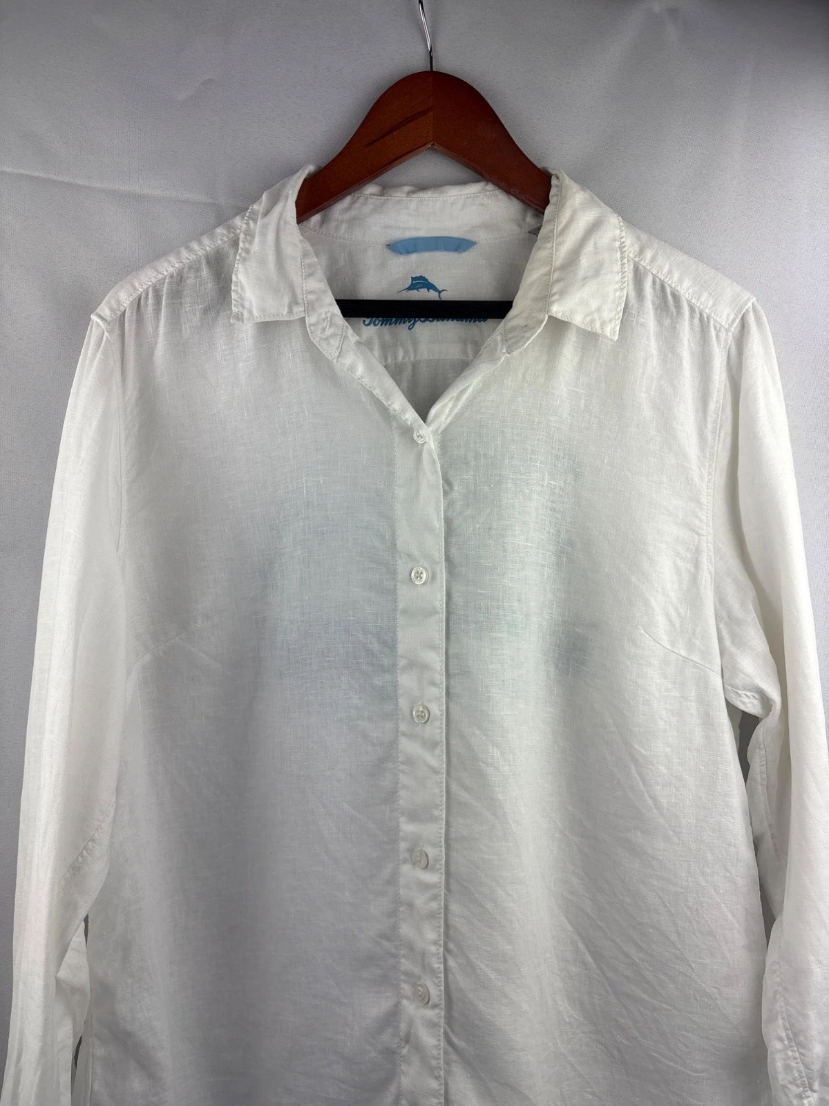 Tommy Bahama White Long Sleeve Button-Up Shirt M