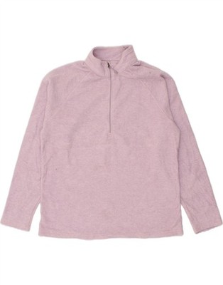 EDDIE BAUER Damen Fleecepullover mit Reißverschluss am Ausschnitt UK 18 XL rosa Polyester CE01
