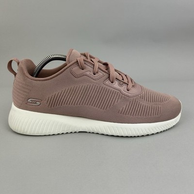 Skechers Turnschuhe Damen Größe UK7 Bobs Squad Blush Knit Walking Memory Foam Schuh