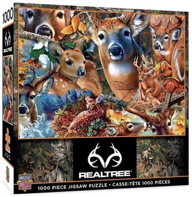 Realtree Forest Beauties 1000 Piece Jigsaw Puzzle, Masterpieces Deer