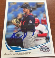 2013 Topps Pro Debut A.J. JIMENEZ #19 New Hampshire Fisher Cats 🔥GORGEOUS Auto