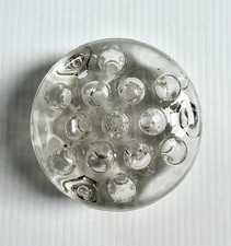 Vintage Clear Glass Flower Frog 13 Holes Floral Arranging 4.5
