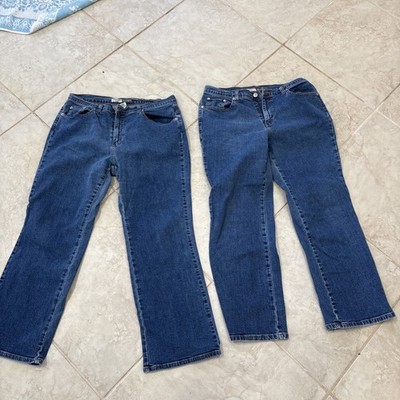 (9-25) ''ST. JOHN'S BAY'' WOMEN'S Sz. 14 PETITE STRETCH BOOTCUT JEAN PANTS