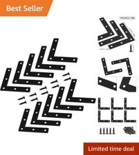 Versatile 10-Piece Set of 3x3 Inch L Shape Brackets - Essential for Home Repairs