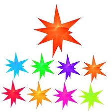 LED Inflatable Star Decorations for 6.56ft 11 Spikes