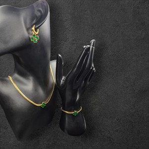 Authentic Four Leaf Clover Jewelry Set for Women – 18K Gold Plated