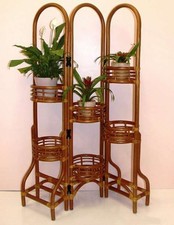 FIORIERA PORTAVASI FIORI RATTAN PIEGHEVOLE RICHIUDIBILE VINTAGE STILE BONACINA