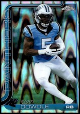 2025 Topps Chrome Rico Dowdle #43 RayWave Refractor