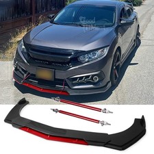Für Honda Civic Accord Front Spoiler Lippe Frontlippe Stoßstange Schwarz Glanz