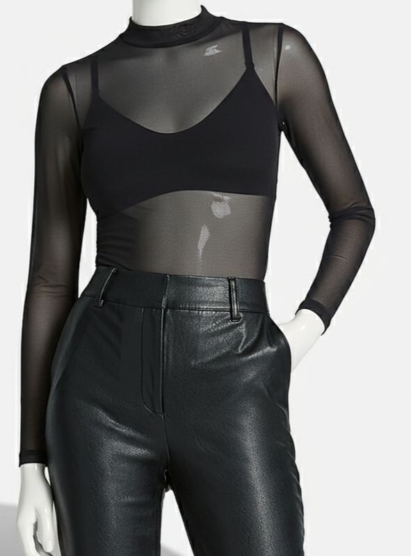 Commando Women's Black Long Sleeve Tee Size S/M