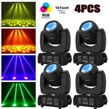UKING 4x 150W LED Beam Moving Head 18 Prism 8 Gobo Stage Light DMX DJ Spot Party