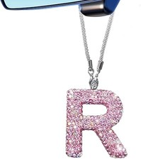 Bling Pink Car Accessories For Women Letter A-z Charm