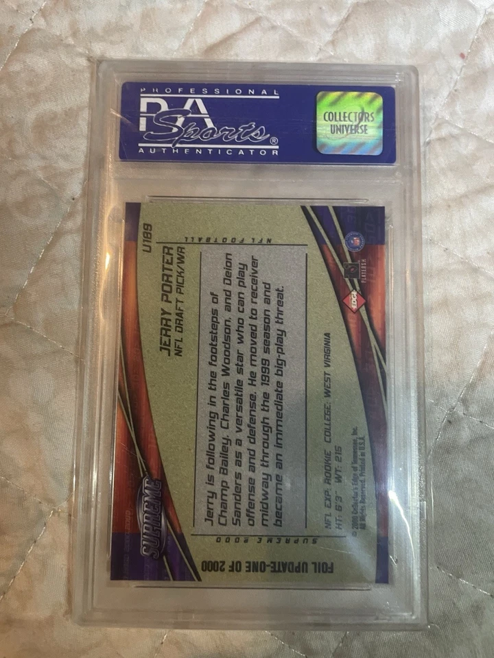 2000 Collector's Edge Supreme - Rookie Update Jerry Porter #U189 (RC) - Image 2 of 2