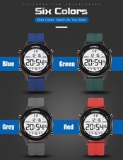 Herren Sport Silikon Uhr Elektronisches Messgerät Große Zahlen Coole Uhren